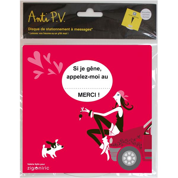 Disque de stationnement Lady Dog