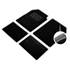 4 tapis moquette universels Velours ganse grise
