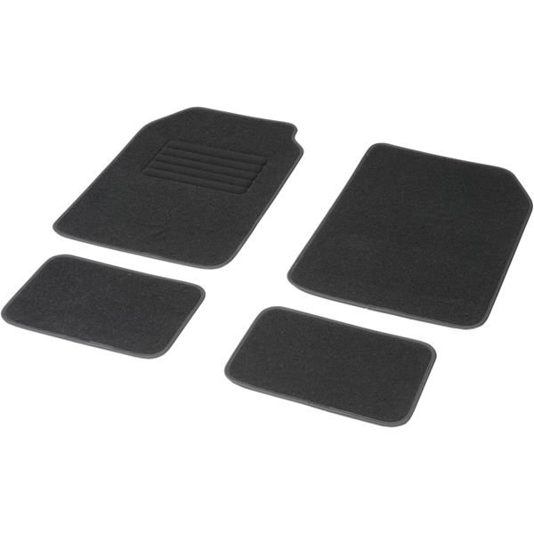 4 tapis de voiture universels ASTON ganse noire