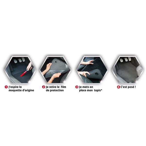 4 tapis de voiture universels Autogrip