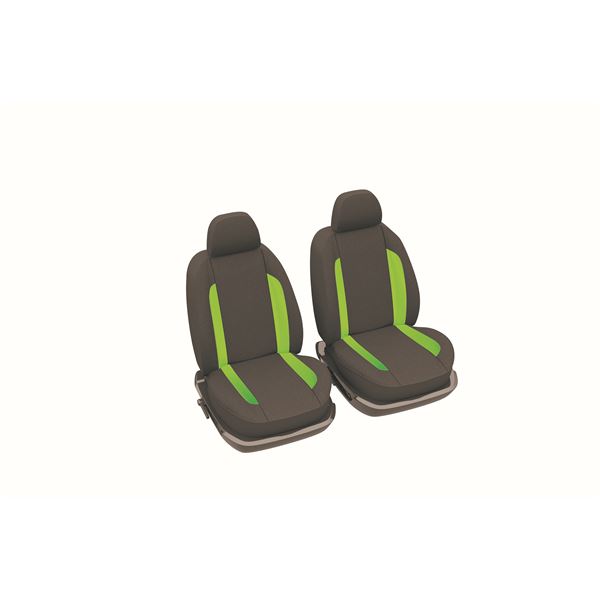 Jeu de 2 housses de siège universelles AVANT FLUO VERT
