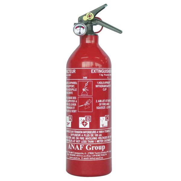 EXTINCTEUR VOITURE 1KG AVEC MANOMÈTRE
