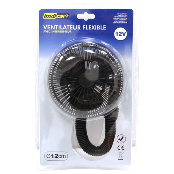 Ventilateur d'appoint pour voiture flexible 12V