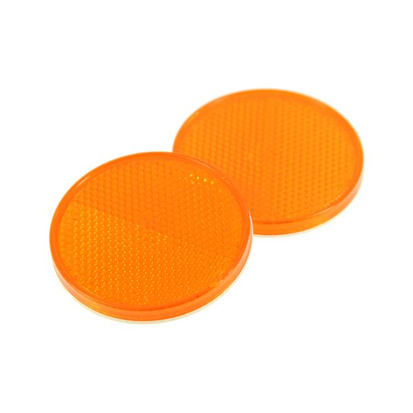 2 Catadioptres ronds orange Feu Vert