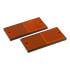 2 Catadioptres rectangulaires orange pour remorque Feu Vert
