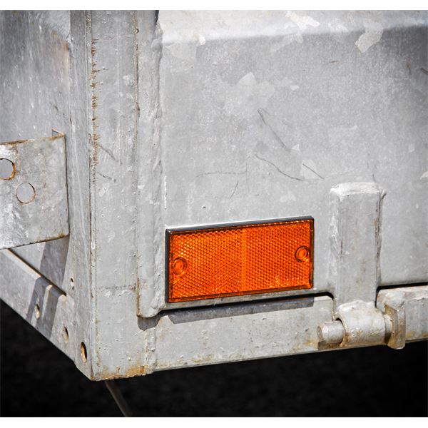 2 Catadioptres rectangulaires orange pour remorque Feu Vert