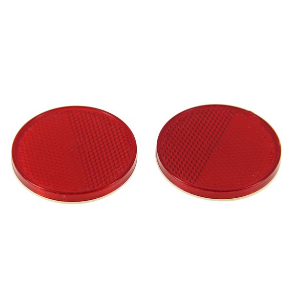 2 Catadioptres ronds rouges Feu Vert
