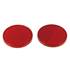 2 Catadioptres ronds rouges Feu Vert