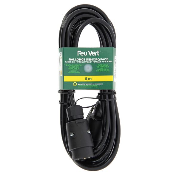 Rallonge 7 broches 5M Feu Vert