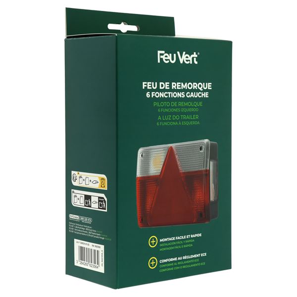 Feu remorque gauche 6 fonctions Feu Vert