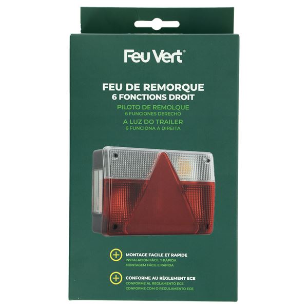 Feu remorque droit 6 fonctions Feu Vert