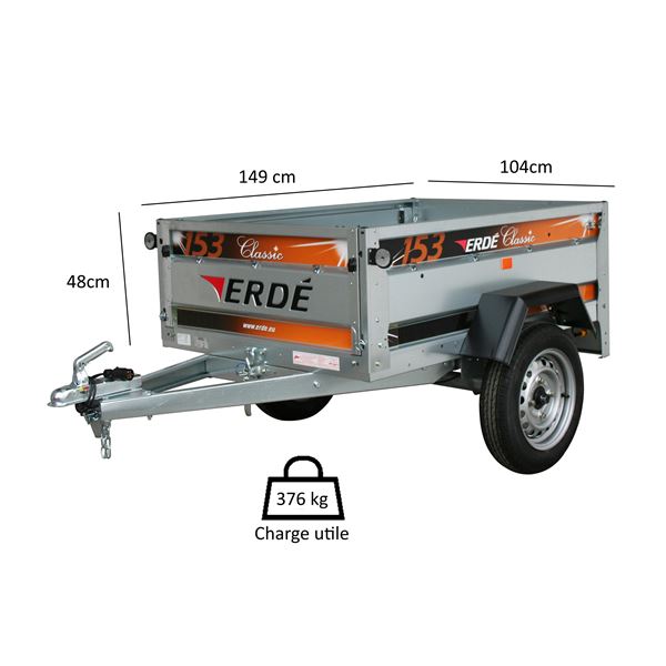 Remorque ERDE 153 Classic