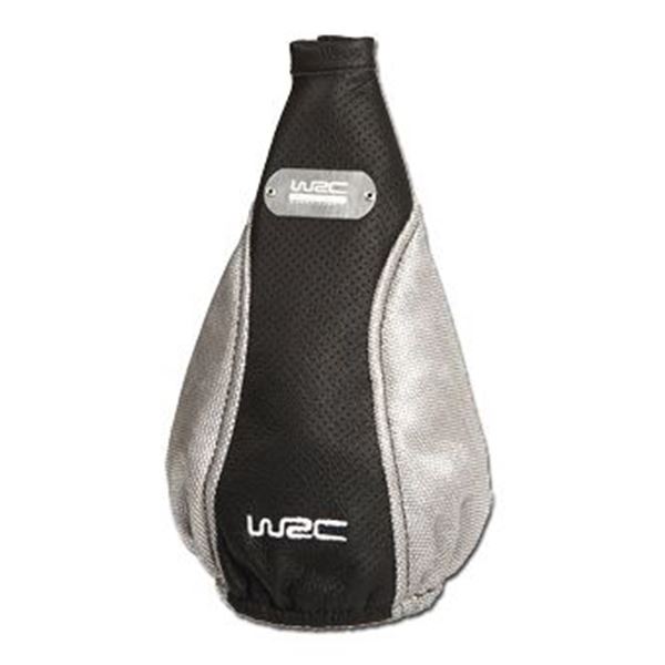 Soufflet levier de vitesse cuir argenté WRC