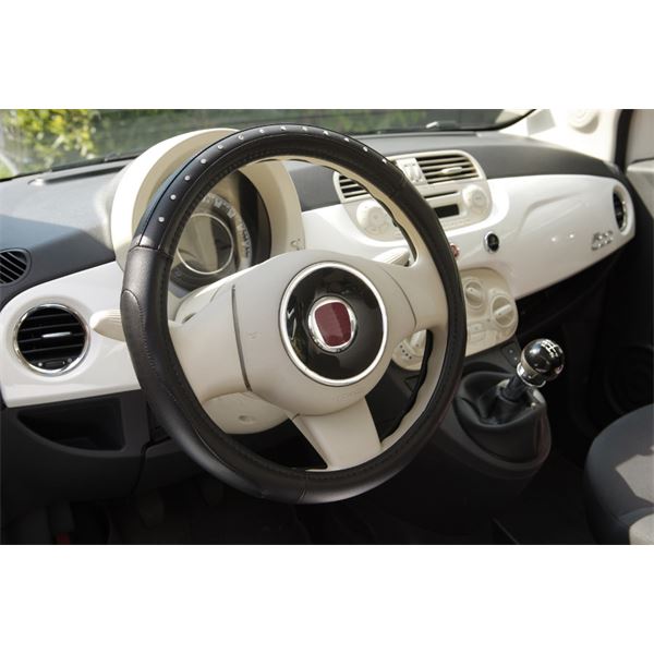 Couvre volant en cuir avec strass Black Diamond