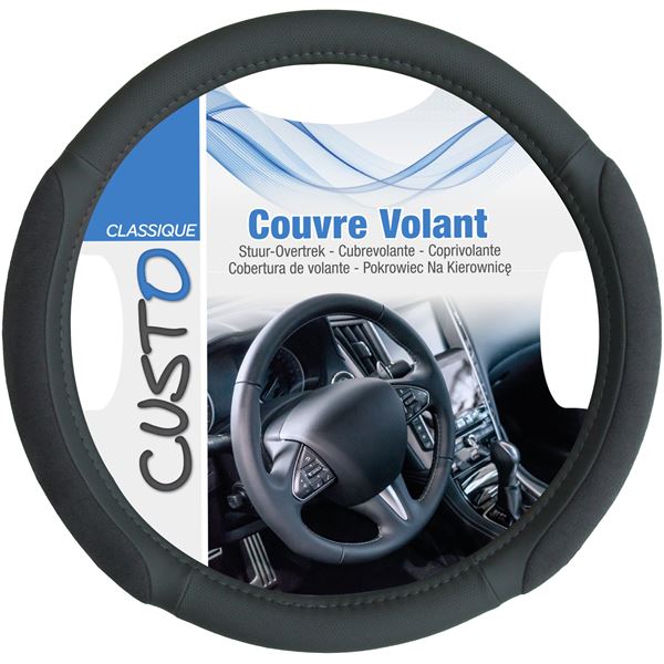 Couvre volant simili gris Soft
