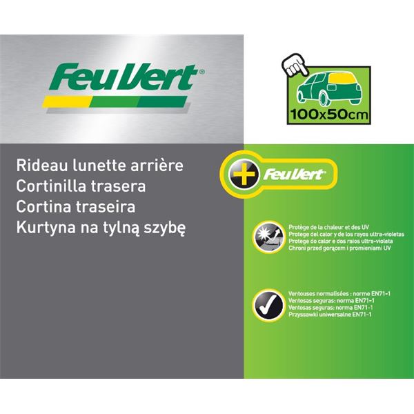 Rideau lunette arrière 100x50 cm Feu Vert