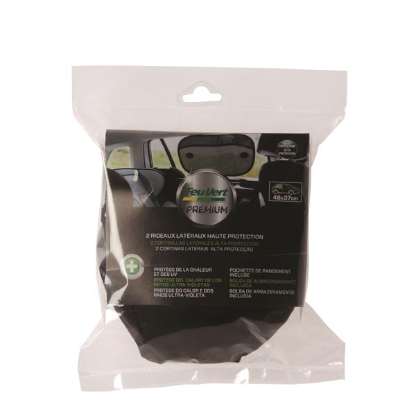 2 rideaux latéraux 58x38 cm Feu Vert Premium