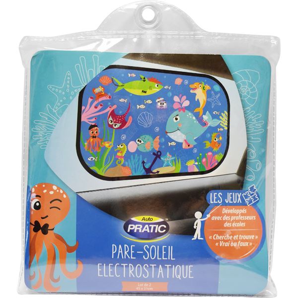 2 rideaux latéraux électrostatiques 45x31 cm Auto Pratic