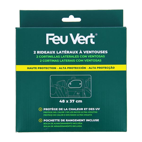 2 rideaux latéraux 48X37 cm Feu Vert