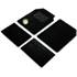 Jeu de 4 tapis moquette universels noir avec broderie Santa Cruz
