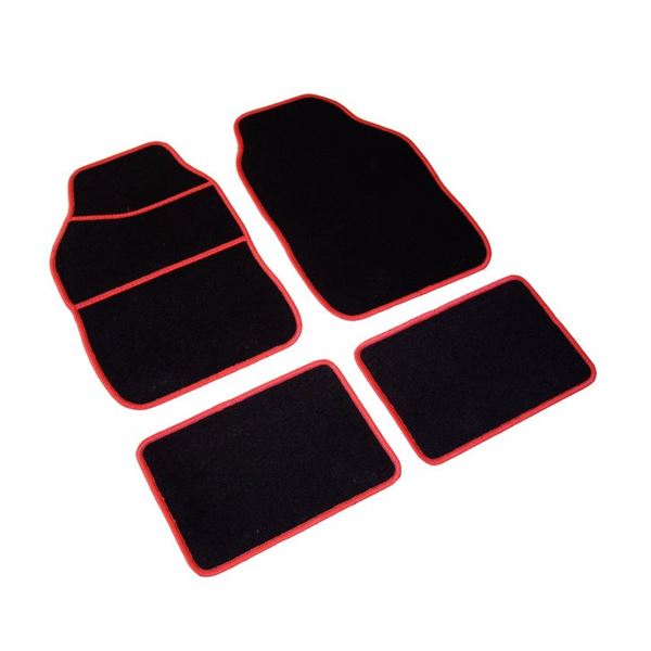 4 tapis moquette universels rouge Vogue