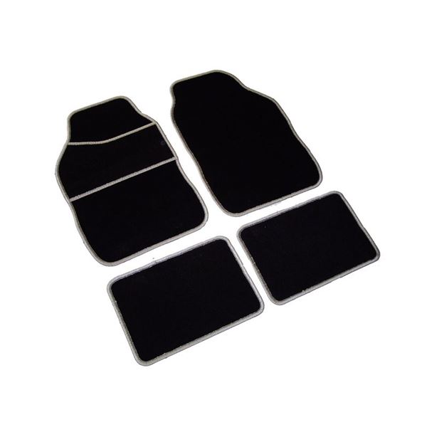 4 tapis moquette universels argent Vogue