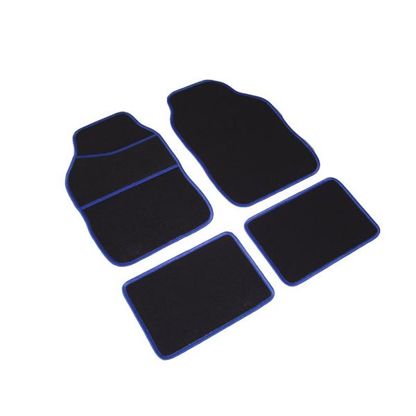 4 tapis moquette universels bleu Vogue