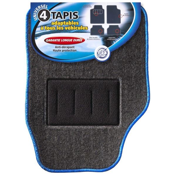 Tapis moquette universel Summer bleu x4