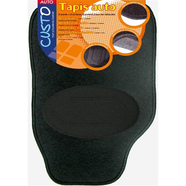 Tapis moquette Road 4 Noir