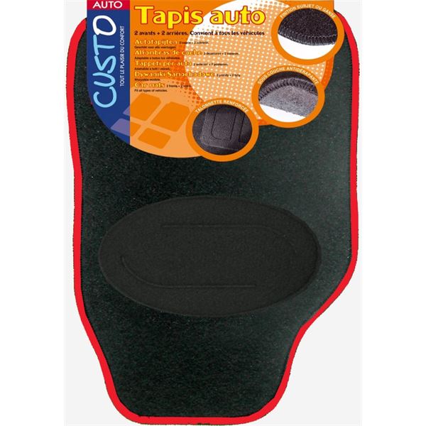 Tapis moquette Road 4 Rouge