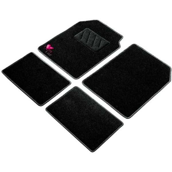 Tapis voiture moquette universel inscription i love my car