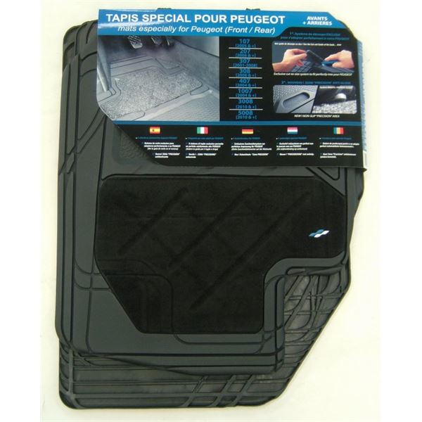 4 tapis ADAPTABLE pour Peugeot