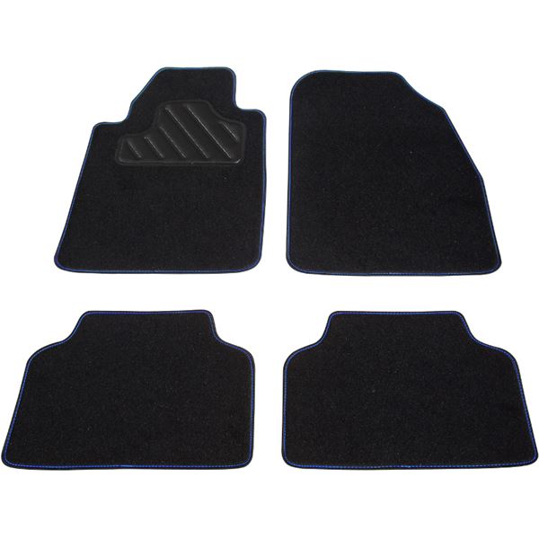 4 tapis moquette universels Couture bleu