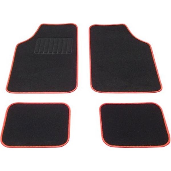 4 tapis moquette universels Balzac rouge