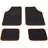 4 tapis moquette universels Balzac orange