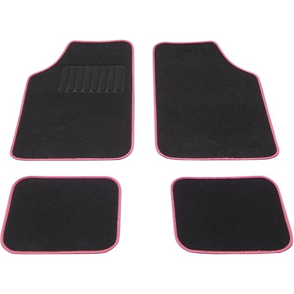 4 tapis moquette universels Balzac rose