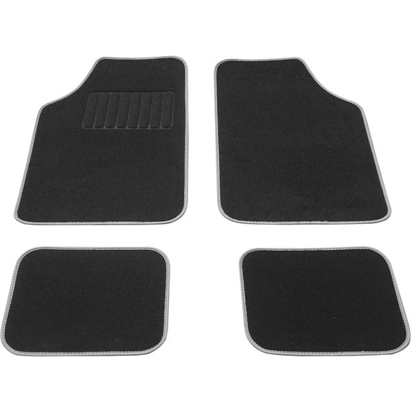 4 tapis moquette universels Balzac gris