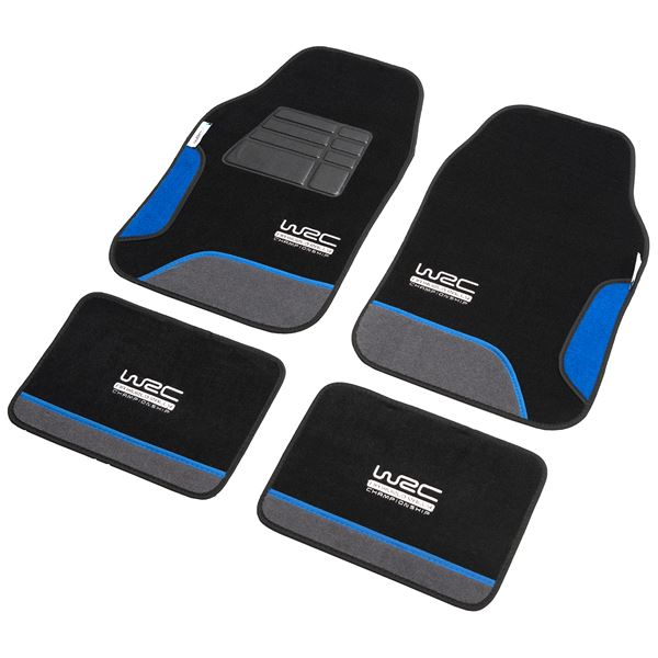 4 tapis moquette universels WRC Blue Race