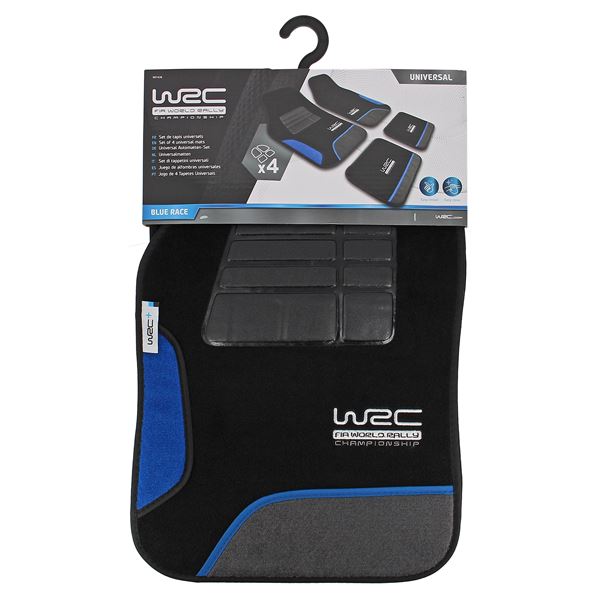 4 tapis moquette universels WRC Blue Race