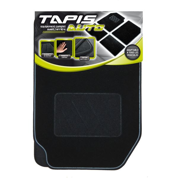 4 TAPIS MOQUETTE TOM GRIS