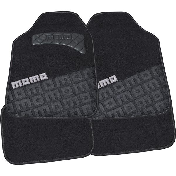 4 tapis universels Momo noir/gris