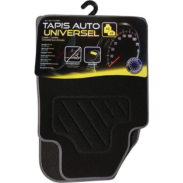 4 tapis moquette universel finition