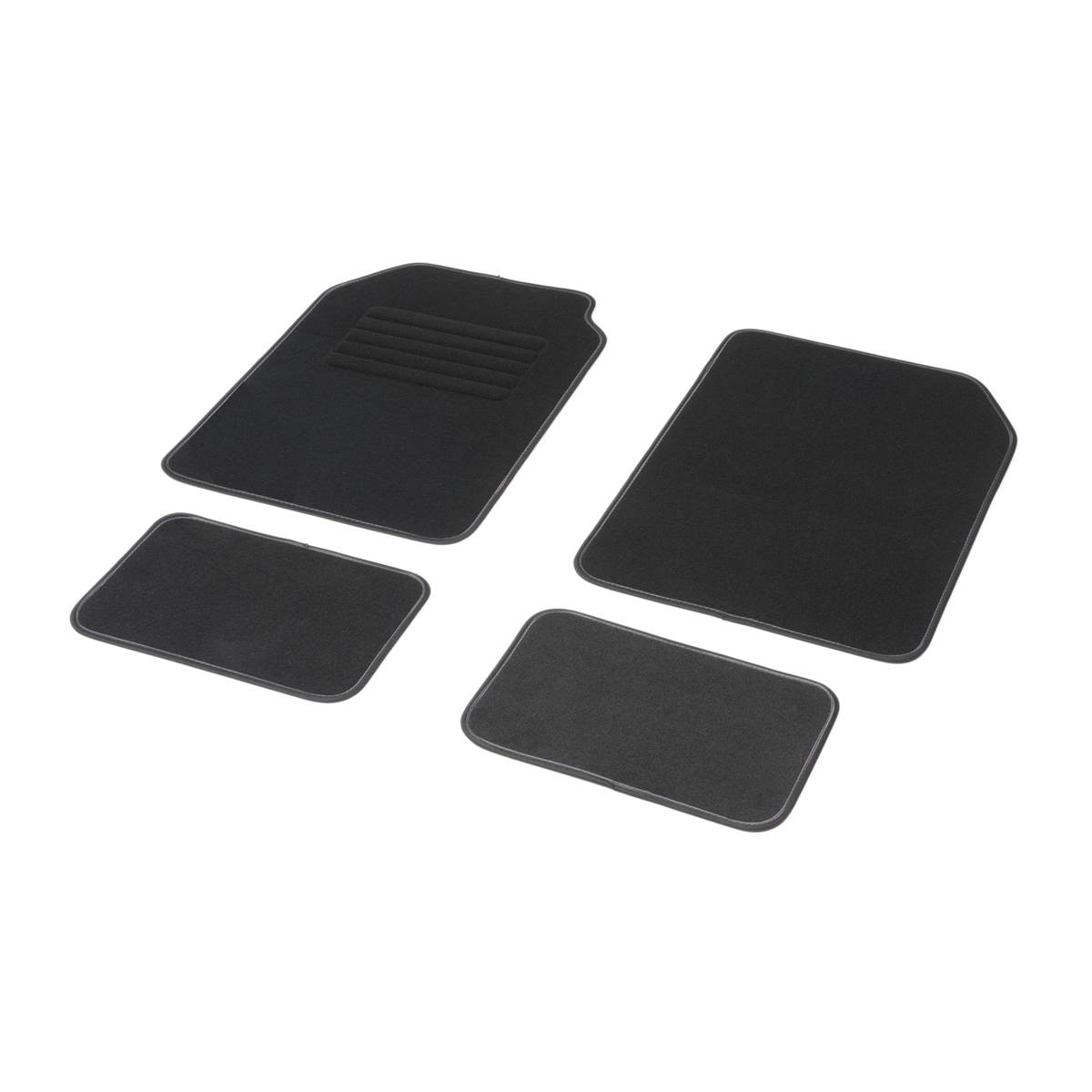 Tapis (4 pièces) Moquette Universels Bicolore Noir/silver