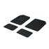4 tapis de voiture moquette universels ganse bicolore turquoise