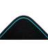 4 tapis de voiture moquette universels ganse bicolore turquoise