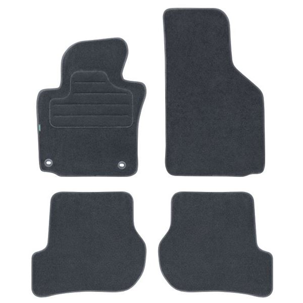 4 tapis SUR MESURE pour Volkswagen Golf version 5 et coupé Scirocco version 2 Feu Vert