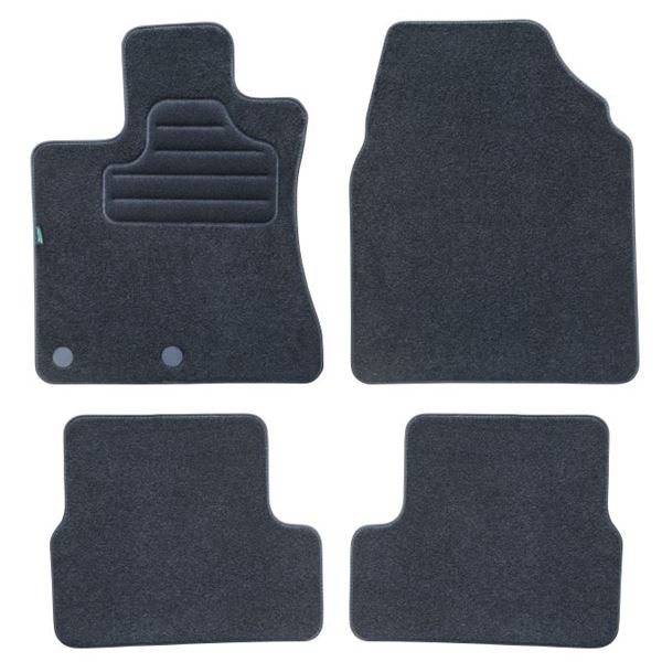 4 tapis SUR MESURE pour Nissan Qashqai de 2007 à 2013 Feu Vert