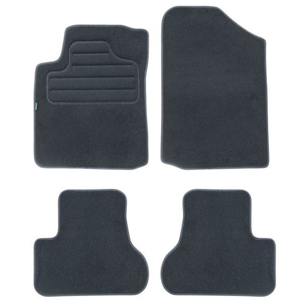 4 tapis sur mesure moquette noire pour Citroën C3 I
