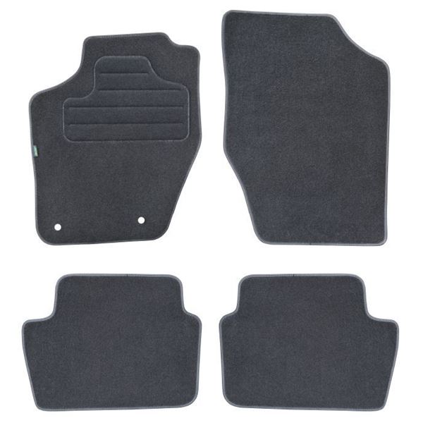 4 tapis sur mesure moquette noire pour Citroën C4 I