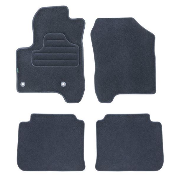 4 tapis sur mesure moquette noire pour Citroën C3 Picasso